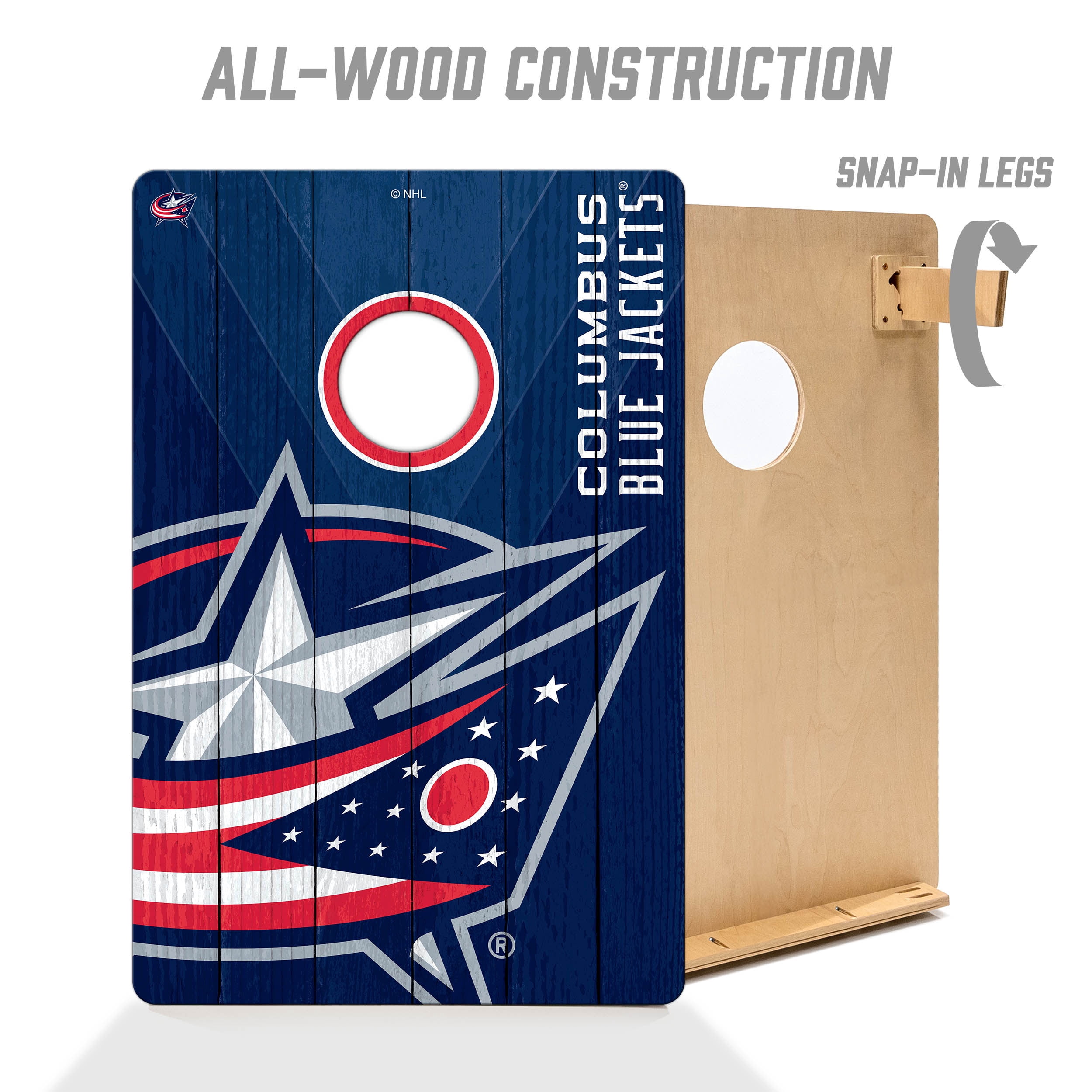 YouTheFan NHL Columbus Blue Jackets 2' x 3' Cornhole Game No Bags