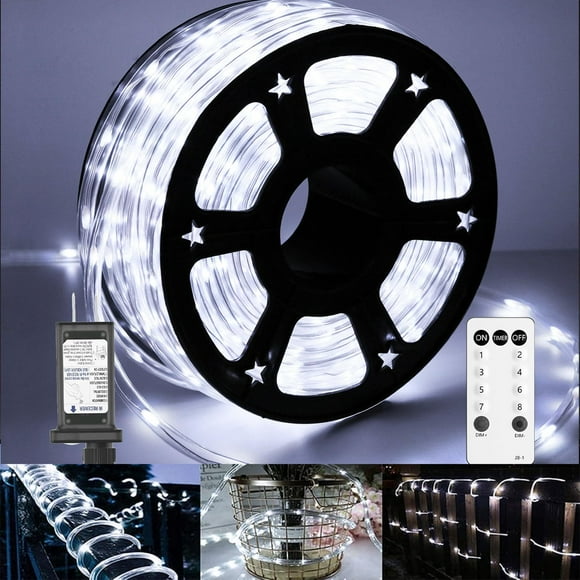 Luces tipo cuerda Soiarllt, 30 m, 720 LED, para exteriores, impermeables con mando a distancia