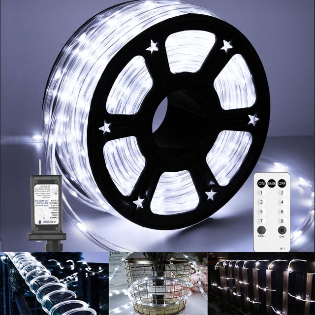 Luces tipo cuerda Soiarllt, 30 m, 720 LED, para exteriores, impermeables con mando a distancia