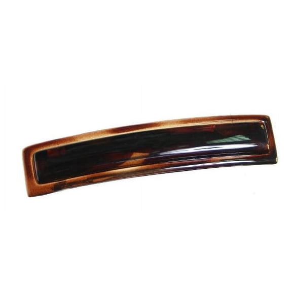 Barra RECTANGULAR OBLONGA Caravan REVESTIDA EN CAREY CON PASADOR AUTOMÁTICO mediano
