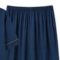 thumbnail image 4 of Men's Ultra Soft Bamboo Viscose Pajama Sets Lightweight Comfy Lounge Sleep V Neck Short Sleeve Pants Pjs Sleepwear Embroidery Big and Tall Size L-4XL Dark Blue, 4 of 5