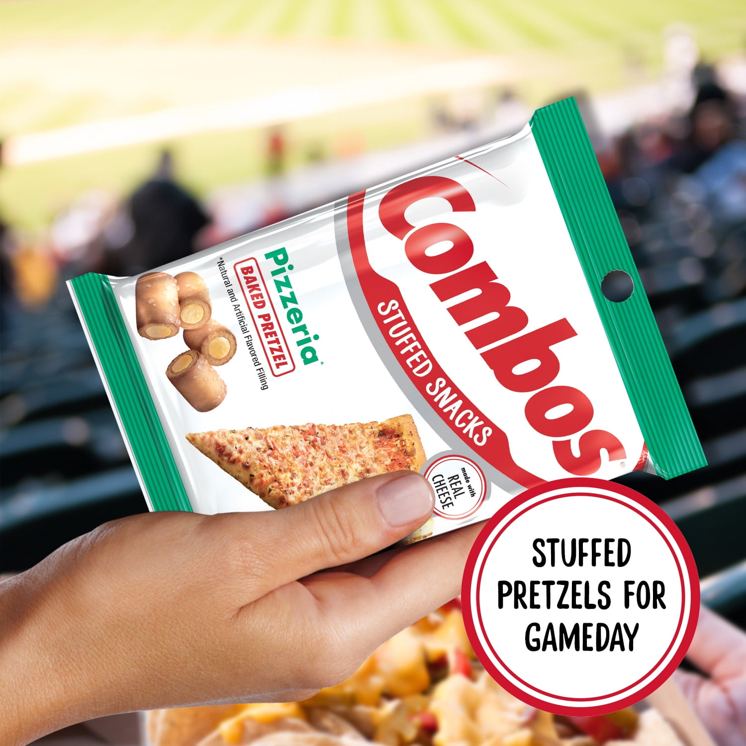 Combos Stuffed Snacks Pizzeria Baked Pretzel Snacks - 6.3 oz Bag