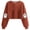 Orange women holiday crop top a1, variant on Women's Halloween Round Neck Long Sleeve Crop Top Cute Goth Graphic Casual Pullover Tops Fall Winter Fashion Tunic Blouses, Orange S