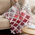 thumbnail image 4 of Throw Blanket for Couch Red Morocco Pattern Soft Fleece Flannel Blankets Cozy Lightweight Blanket for Home Sofa Living Room Abstract Graffiti Art Bed Throws 60" x 80", 4 of 9