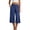 Navy1, variant on StSilkitty Womens Casual Capris Solid Color High Waist Elastic Wide Leg Cropped Pants with Pockets Soft Comfy Capri Trousers