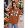 thumbnail image 4 of KimSoong Women Halloween Pumpkin T-Shirt Cute Ghost Graphic Shirt Spooky Season Tee Fall Graphic Short Sleeve Tee, 4 of 16