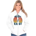thumbnail image 4 of Aliens Exist UFO Beam Cool Believers Zip Up Hoodie Men's Women's Brisco Brands M, 4 of 6