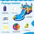 thumbnail image 5 of Infans Kids Inflatable Water Slide w/ Slide Splash Pool Water Cannon with 735W Blower, 5 of 7