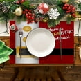 thumbnail image 3 of LHWEN Red Christmas Placemats 32x21 cm Seasonal Snowflakes Holiday Washable Table Mats Polyester Linen Wrinkle-Proof Dining Table Colorful Winter Decor Perfect for Daily Use Parties and Receptions, 3 of 3