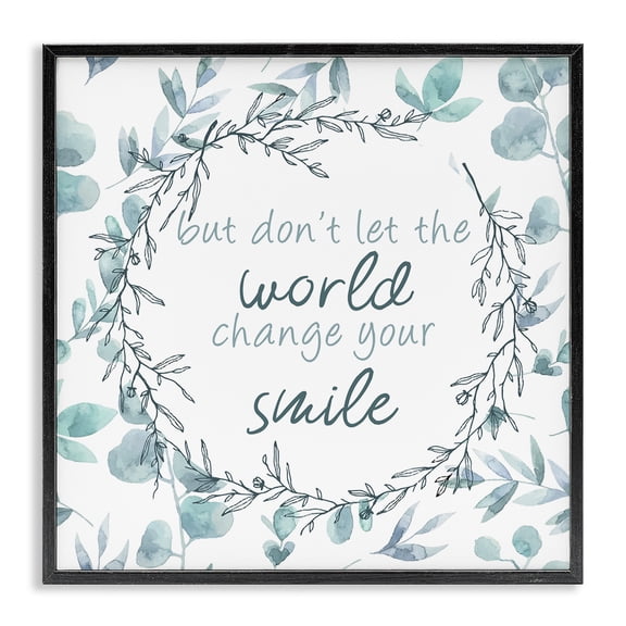 Stupell Industries Farmhouse Don't Let The World Change Black Framed Giclee Art, 12 x 12, by Kim Allen