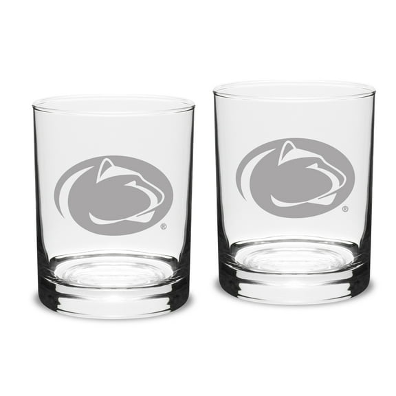 Penn State Nittany Lions Set of 2 Traditional Double Old Fashioned Glasses