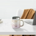 thumbnail image 6 of HengDidi 450ml Ceramic Mug with Lid, Beautiful Coffee Cup for Home Office, Sturdy Handle Design, Durable and Stylish in Multiple Colors, 6 of 7