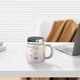 thumbnail image 5 of Taza de café de cerámica 470ml con asa | Acabado Candy Pearl | Taza de agua para oficina y hogar de alta gama | Cerámica en capas duradera | Rosa Verde Amarillo | Regalo de vasos con estilo, 5 of 6