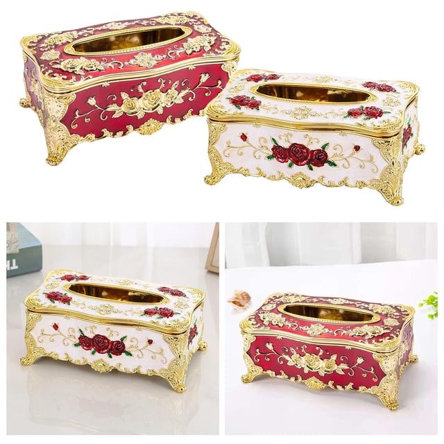 2x Caja de Pañuelos Creativa Y Moderna, Funda de Papel para Servilletas, Funda para Dormitorio, Soporte para Coche Soledad Caja de papel de seda