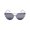 Silver, variant on Womens Cat Eye Mirror Flat Lens Black Frame Fashion Sunglasses