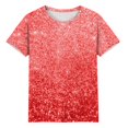 thumbnail image 3 of IYYVV Plus Size Tops For Women Y2K Cute Short Sleeve 80S Shirts O-Neck Flowy Womens Summer Tunic Tops Tie Dye Graphic Tees Spring Beach Clothes Red 3XL, 3 of 3