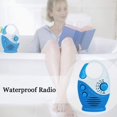 thumbnail image 2 of Radio de ducha impermeable Sincero Mini AM FM ajustable con asa superior blanco/azul, 2 of 5