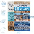 thumbnail image 6 of 16th Birthday Gifts for Girls Boys Sweet 16 Gifts for Girls Blanket 16 Birthday Gift Ideas Blanket Gifts for 16 Year Old Girl Happy 16th Birthday Decorations Blankets for Girl Boy Son Daughter 50x60, 6 of 6