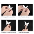 thumbnail image 5 of 100Pcs 3D Paper White Butterfly Wall Stickers Removable Art Crafts Butterflies Decals Mural For Home Room Nursery Girls Bedroom Diy Wall, 5 of 8