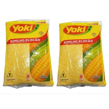 2pcs MAGFLERUM Pre-Cooked Flaked Corn Flour - 17.64 Oz (Pack of 2) | Farinha de Milho em Flocos Pré-Cozida - 500g_AB