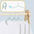thumbnail image 2 of Light Blue Multi Functional Folding Clothes Hanger For Adults Kids Household Use Portable Storage Clothes Support Seamless Clothes Rack Space Saving Design Durable Plastic Material, 2 of 8