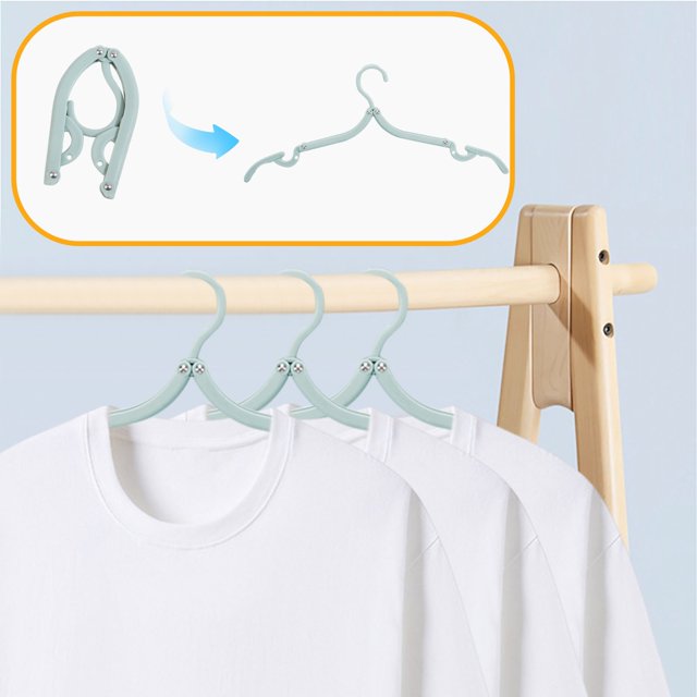 Percha Perchero plegable multifuncional para ropa, portátil, con soporte sin costuras para adultos y niños Yulucky