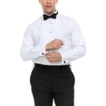 thumbnail image 6 of Men's Slim Fit Convertible Cuff Laydown & Wingtip Collar Tuxedo Shirt - Cufflinks & Bow Tie Included, 6 of 6