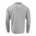 thumbnail image 5 of Men's Winter Solid Color Lapel Loose Long Sleeve T-Shirt, Henley Button Up Sport Top for Casual Wear, Gym and Lounge Style,Gray,4XL, 5 of 6