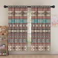 thumbnail image 5 of Blackout Kids Curtains,Brown Geometric Triangle Diamond Pattern Childrens Insulated Curtains Set Of 2,Bedroom Essentials,Toddler Room Decor 52x63in(132x160cm), 5 of 5