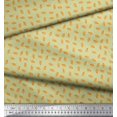 thumbnail image 2 of Soimoi Crepe Silk Fabric French Horn Musical Instrument Printed Fabric 1 Yard 42 Inch Wide, 2 of 3