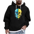thumbnail image 2 of Yusimy Men's Hooded Sweatshirt Casual Halloween Print Pullover Long Sleeve Drawstring Streetwear Sporty Graphic, 2 of 6