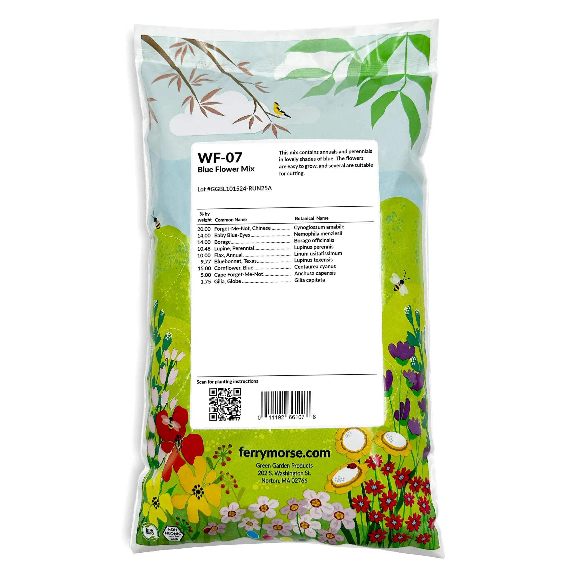 Ferry-Morse Blue Mix Bulk Wildflower Seeds, 1lb