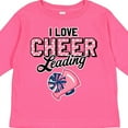 thumbnail image 4 of Inktastic I Love Cheerleading with Pom Poms and Megaphone Girls Long Sleeve Toddler T-Shirt, 4 of 5