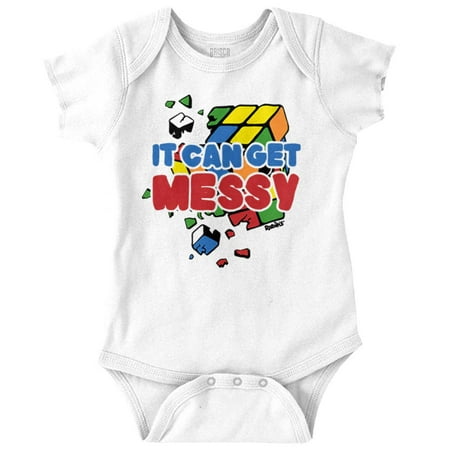 

It Can Get Messy Shattered Rubik s Romper Boys or Girls Infant Baby Brisco Brands 18M