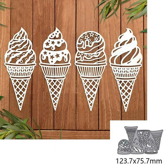 Metal Die Cuts, Delicious Ice Cream Cutting Dies for DIY Scrapbooking Album Decorative Paper Card Craft