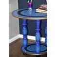 thumbnail image 6 of Hand-Crafted Table  - Lacquer Art Table (Teal), 6 of 6