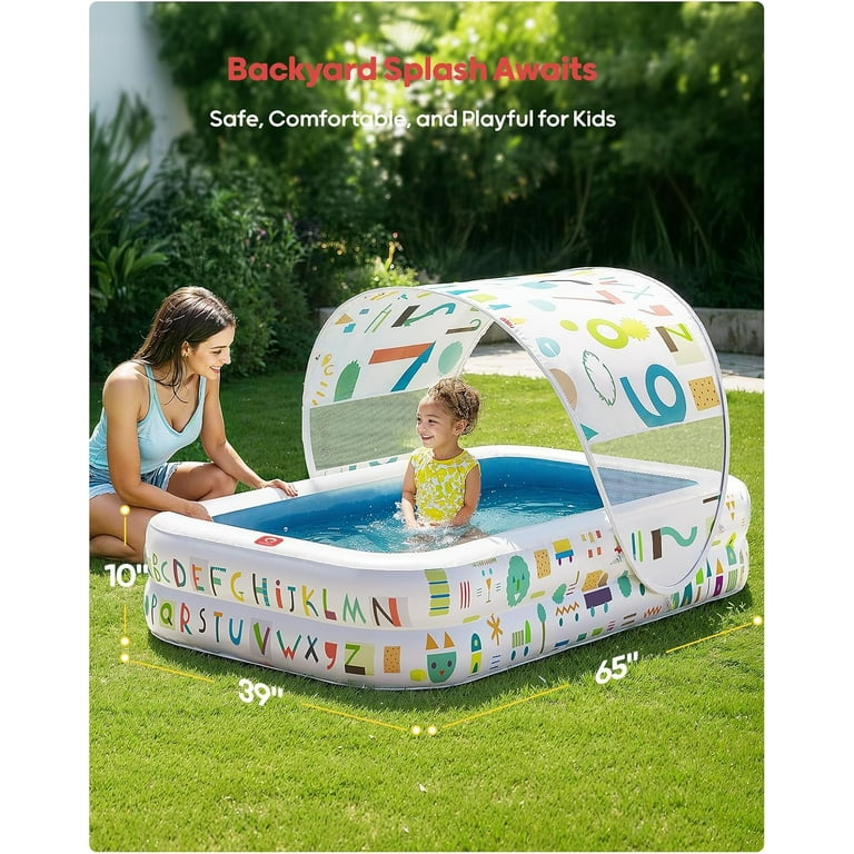 SULIFEEL Dinosaurs Inflatable Play Center Kiddie Pool With Slide