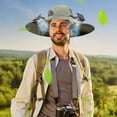 thumbnail image 3 of WKSCLPAI Solar Fan Hat Wide Brim Outdoor Sun Hat with 2 Solar Fan Fishing Hat with Removable & USB Charging Fan for Golf Fishing Travel Vacation Camping, 3 of 4