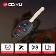 thumbnail image 3 of CCIYU Replacement Remote Head Ignition Key Keyless Entry Combo 1 X 4 Buttons Replacement for Honda for Accord/for CR-V/for Element OUCG8D-380H-A Fits select: 2003-2007 HONDA ACCORD EX, 3 of 7