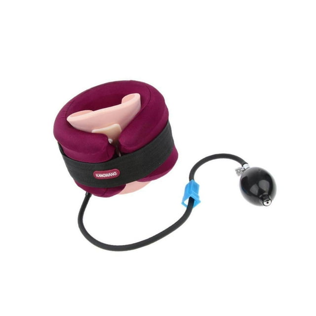 tredstone Dispositif de Traction Cervicale Oreiller Gonflable à Air Soulagement Instantané Orthèse Rouge