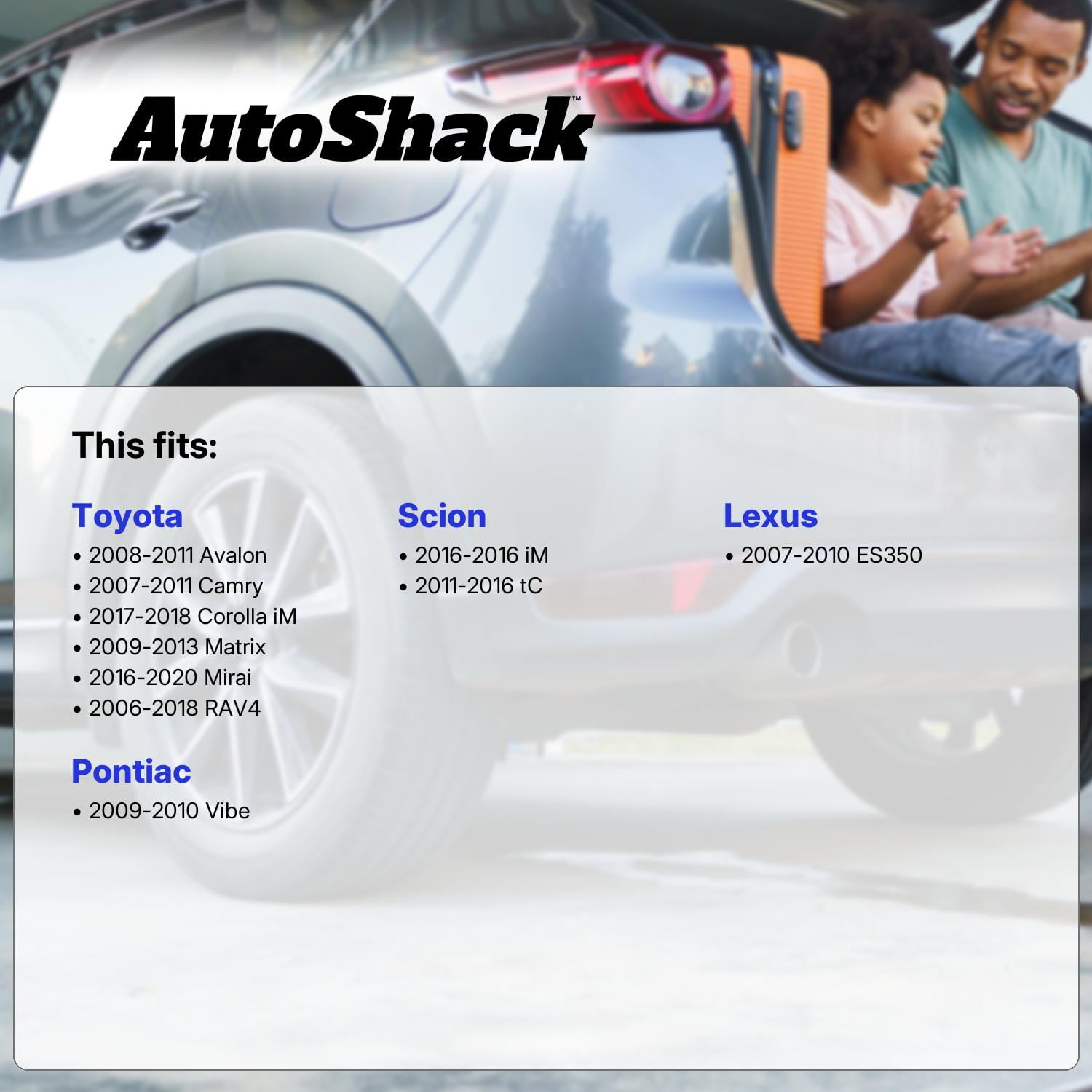 AutoShack Front Brake Rotors for Toyota, Camry 2007-2017 RAV4 2006-2018, FWD AWD 4WD L4 2.4L 2.5L V6 3.5L - Coated Drilled & Slotted - Black Matte Finish - BlackShield - 11.65" (296 mm), 5-Lug