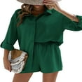 thumbnail image 2 of Ensemble Chemise Boutonnée et Short Tendance pour Femmes, 2 of 6