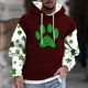 thumbnail image 1 of Sudadera con capucha para hombre, estilo informal, con estampado del Día de San Patricio, con cordón y manga larga, de poliéster., 1 of 5