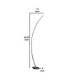 thumbnail image 5 of Benzara BM240345 Floor LED Lamp with Metal Arched Design, Brushed Silver, 5 of 5