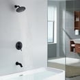 thumbnail image 4 of Sumerain Black Shower Faucet with Tub Spout,Tub and Shower Faucet Trim Kit with Rough in Valve,8 Inch Shower Head, Pressure Balance Cartridge, 4 of 10