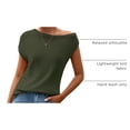 thumbnail image 4 of Blusa Tipo Túnica PRETTYGARDEN para Mujer con Hombros Descubiertos en Verde Militar, 4 of 9