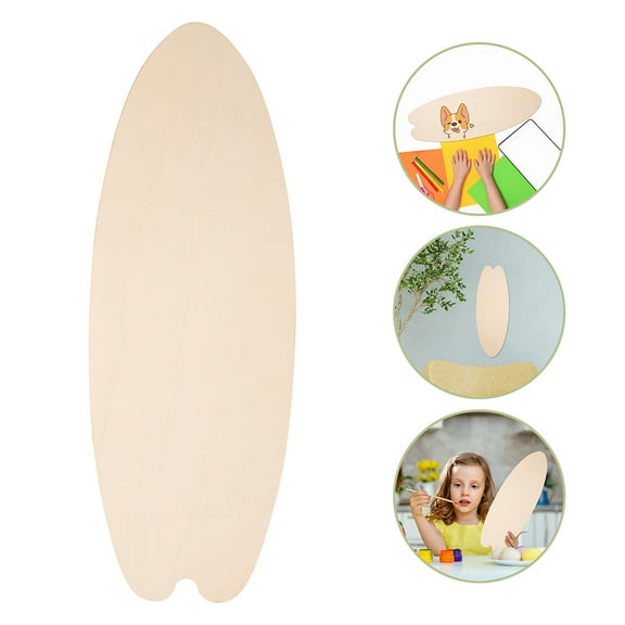 FRCOLOR 2 Pcs Wooden Surfboard Plaque Pool Decoration Outdoor Party Wavy