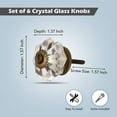 thumbnail image 5 of Perilla Home Set of 6 Melon Crystal Cabinet Knobs for Drawers Decorative Vintage Glass Knobs for Home Kitchen Cupboard Glass Door Dresser Wardrobe and Drawer Pulls (Clear), 5 of 5