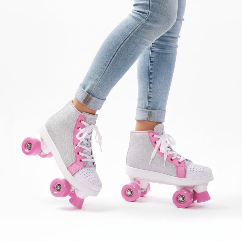 Women Fashion Sneakers Quad Roller Derby Skates – Indoor & Outdoor