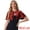 Red, variant on Flared Sleeve Crop Shrug Bolero Glitter Jackets XL Silver